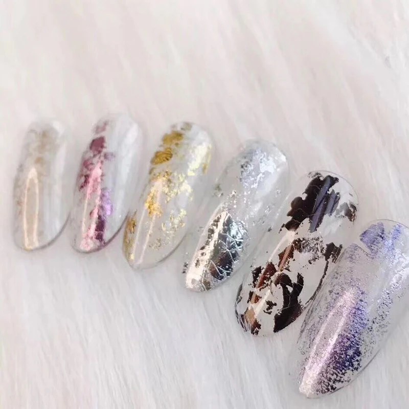 Наклейки для ногтей 6 шт./компл. розовое золото звездное небо однотонные наклейки