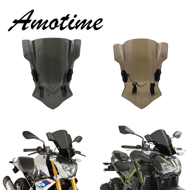 Мотоциклов Регулируемая ветер Экран лобовое стекло для Yamaha MT03 MT25 MT07 FZ07 MT09 FZ09 FZ1 FZ8 YZF R6 SR400