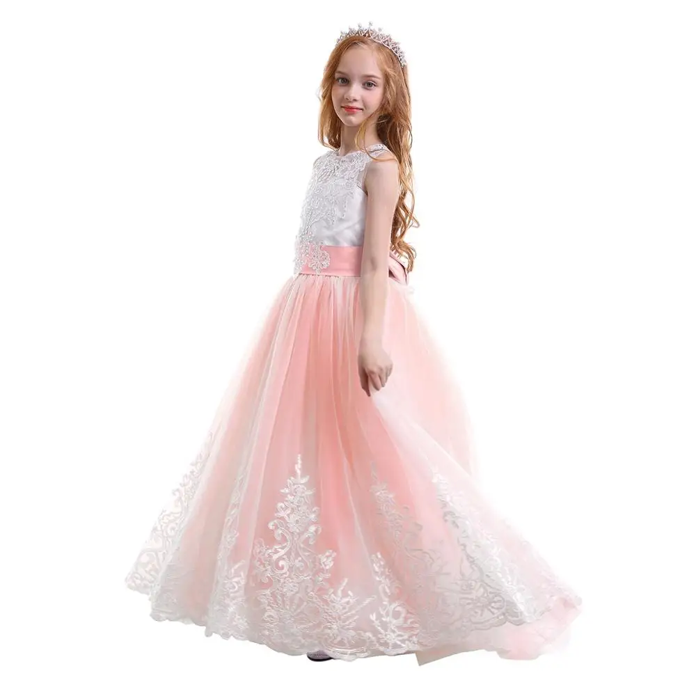 Элегантное платье подружки невесты платья принцессы для девочек свадебной