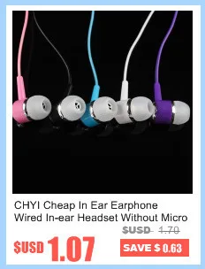 CHYI In Ear Наушники Проводная гарнитура без микрофона дешевые универсальные 3,5 мм музыка мини-наушники-вкладыши цветные наушники-капли для смартфона