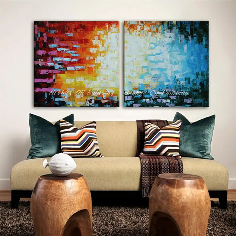 100% ручная работа без рамы хорошее качество 2 шт./компл. красочная Современная