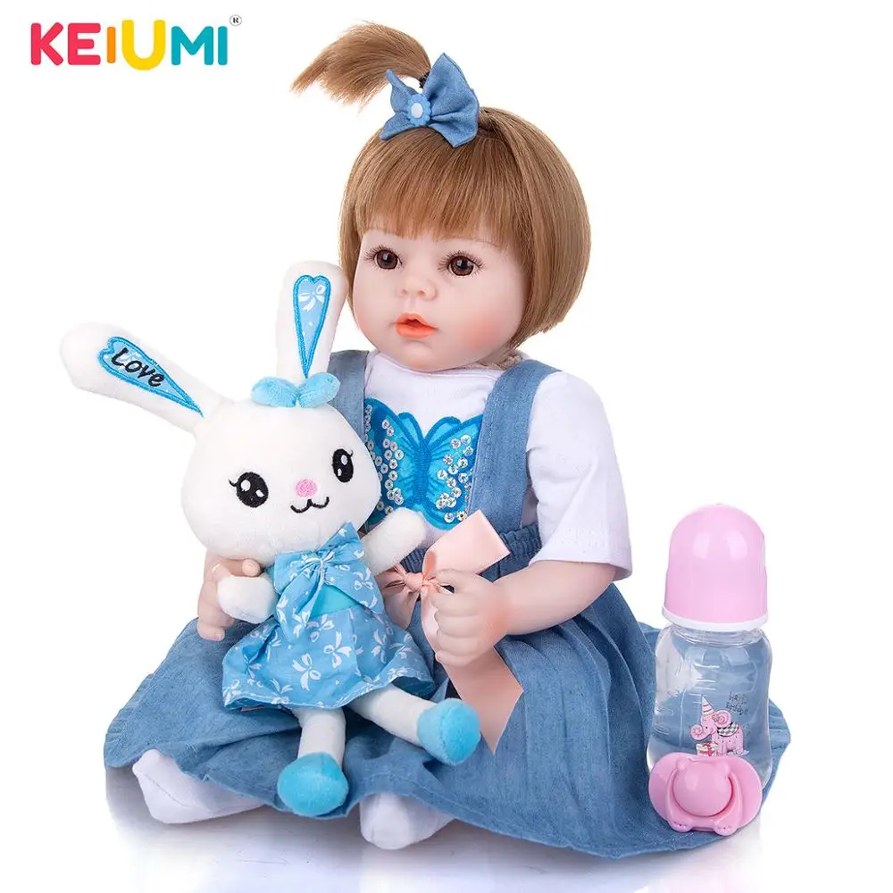 Силиконовые куклы Новорожденные KEIUMI 18 дюймов обучающая ткань игрушки для детей