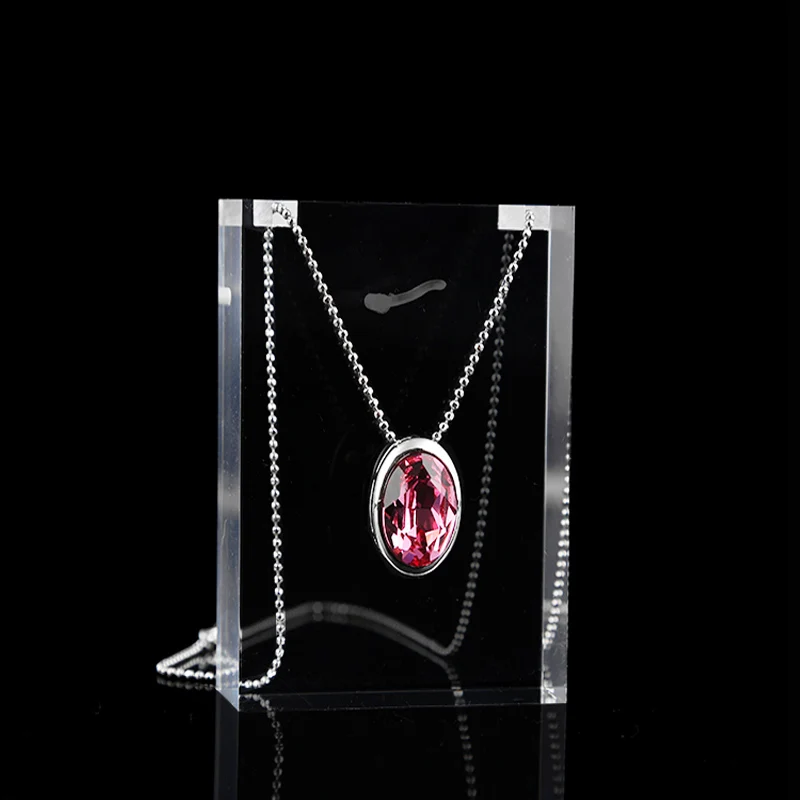 Necklace Pendant Display Stand  Solid  Acrylic  Clear Chain Jewelry Presenting Rack Holder  Showcase Photography Prop Shelf