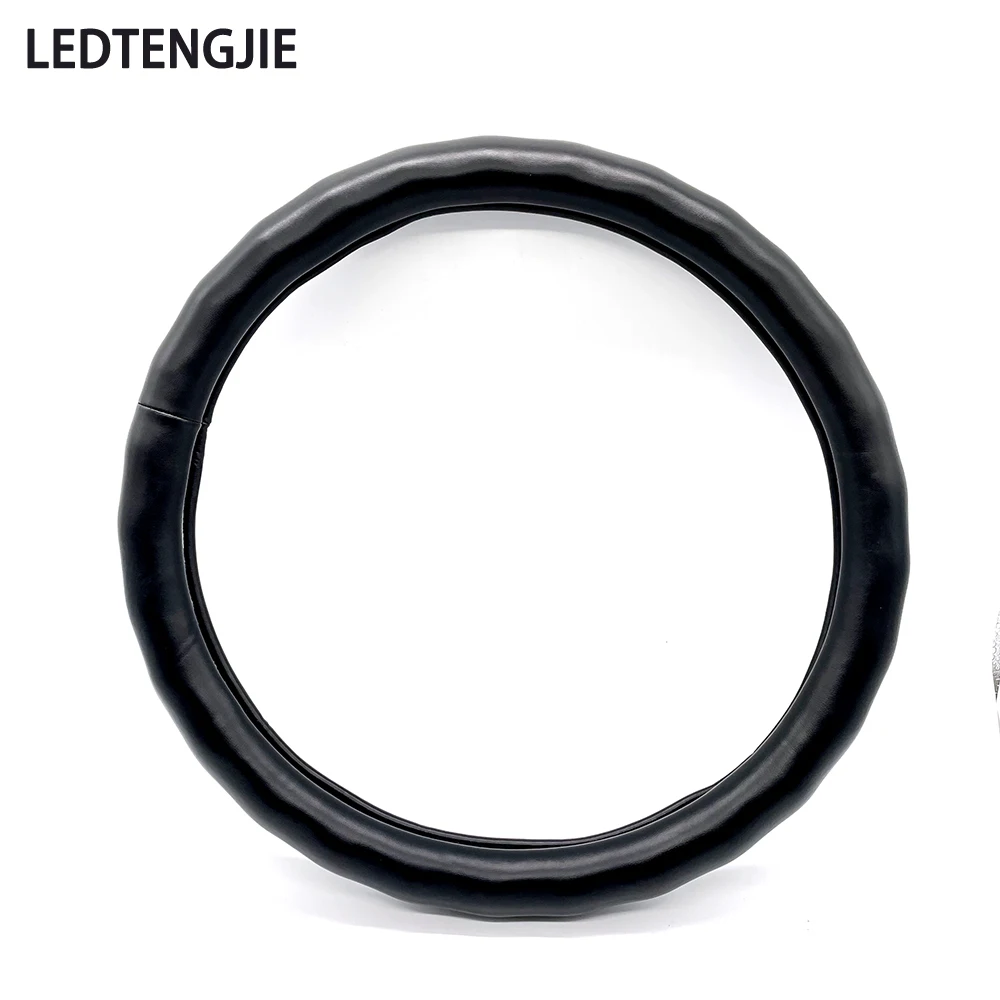 

LEDTENGJIE High-quality Simple Artificial Leather Car Steering Wheel Cover Diameter 38cm Крышка рулевого колеса автомобиля