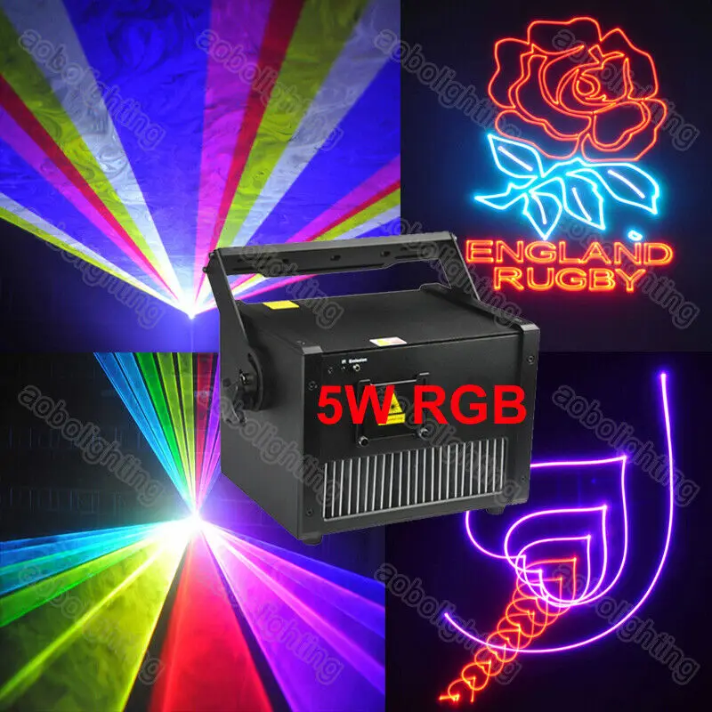 5000 МВт 5 Вт RGB сценический лазерный светильник 40K Galvo Лазерный шоу светильник DMX SD карта Анимация лазер Рождественский светильник s проектор dmx светильник