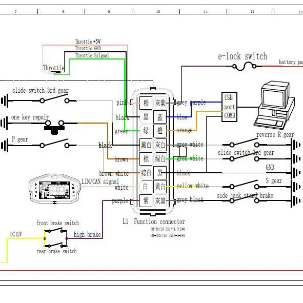 Спидометр+ 48v60v72v ЖК-дисплей+ индикатор заряда батареи/уровня Электрический скутер измеритель Мотоцикл инструмент e-bike приборная панель