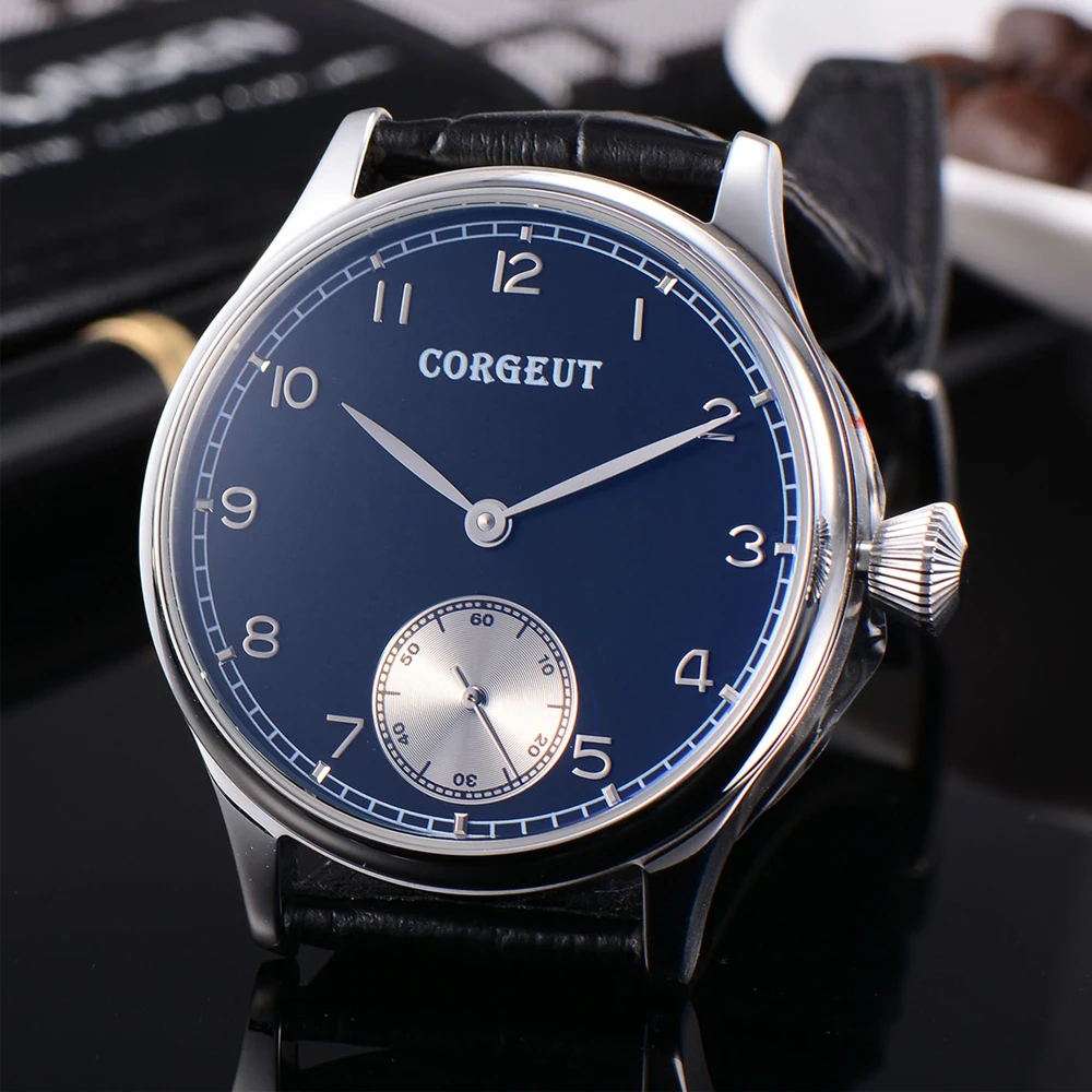 Часы мужские механические с кожаным ремешком 44 мм|Мужские часы| |