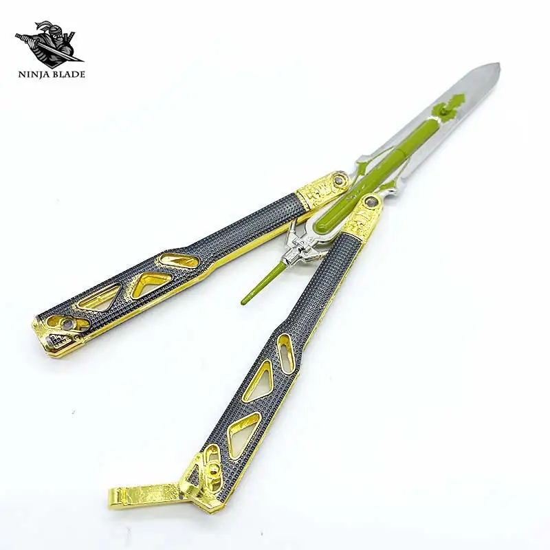 Apex Legends Octane Balisong нож-бабочка неточенная Металлическая Модель дисплея только для