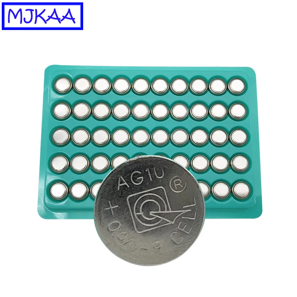 Кнопочный аккумулятор MJKAA 100 X AG10 1 5 в LR1130 1130 SR1130 389A LR54 L1131 189 80 мАч|Часовые батарейки|