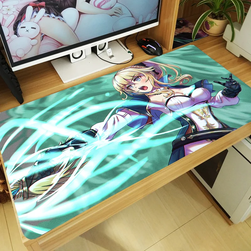 

Популярная Аниме игра Genshin ударный джинсовый большой коврик для мыши для ПК коврик для мыши коврик для ноутбука коврик для мыши Настольный к...