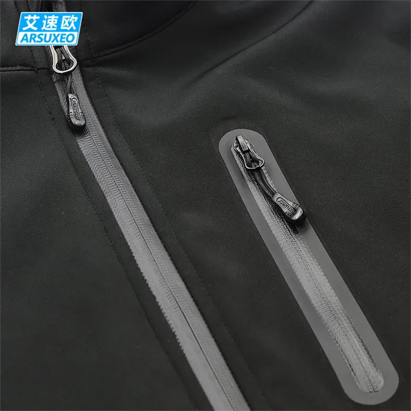 Мужская велосипедная куртка ARSUXEO Зимняя Теплая Флисовая для горных велосипедов