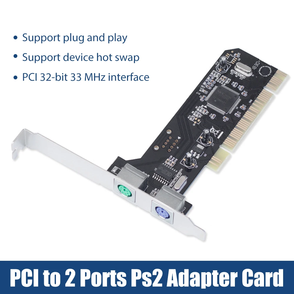 

PCI to 2 Ports for Ps2 Adapter Card for Ps/2 Pci Card Pci Ps2 Card for Keyboard Mouse Combo Adapter Card with USB
