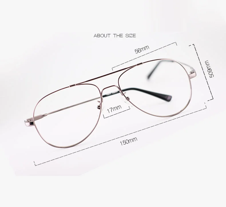 Vazrobe Memory Aviation Eyeglasses Frame Men Women Vintage Glasses for Man Spectacles Prescription Myopia Diopter Eyeglass 9g