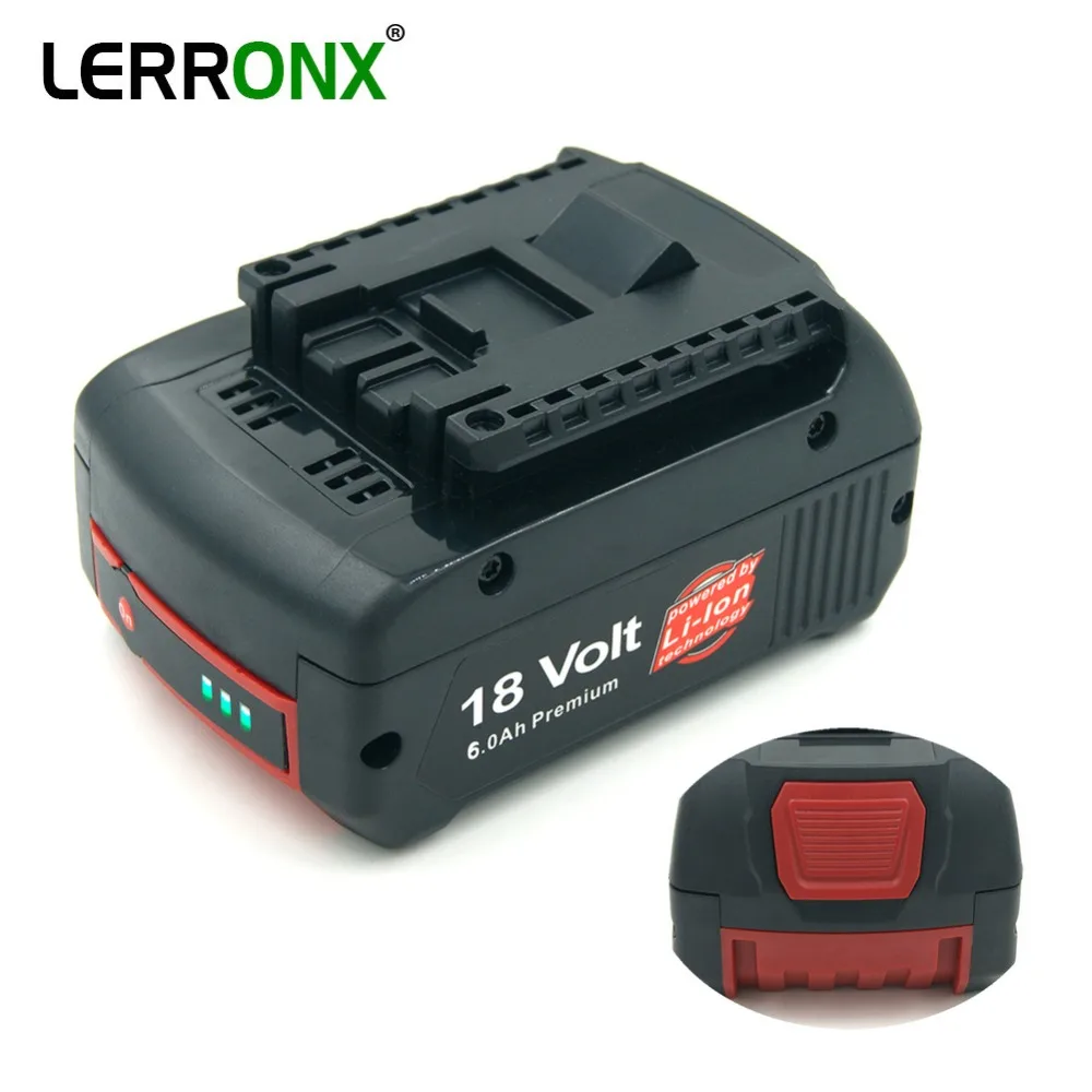 

18V 6000mAh Lithium Rechargeable Battery for Bosch Cordless Power Tools Battery BAT609 BAT610G BAT618 BAT620 BAT622 GSR18V-LI