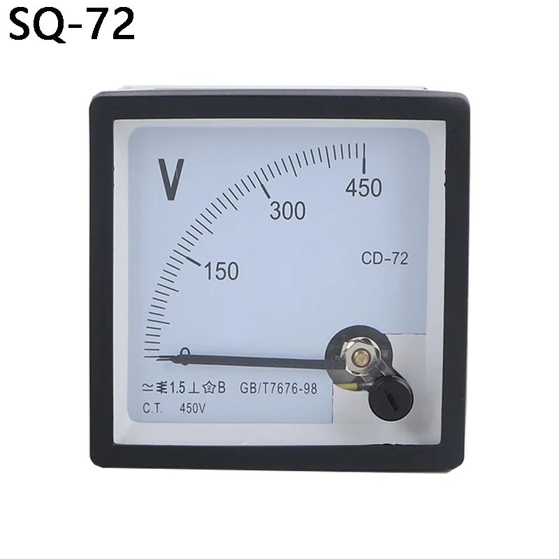 

1PCS SJ-72 CP-72 SQ-72 CZ-72 AC 100V 150V 250V 300V 450V 500V 600V Class 1.5 72x72mm Range Analog Voltage Voltmeter Panel Meter