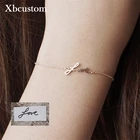 Индивидуальный именной золотистый браслет, нержавеющая сталь, ручная работа, подпись, элегантные браслеты для женщин, идеи для подарка для мам