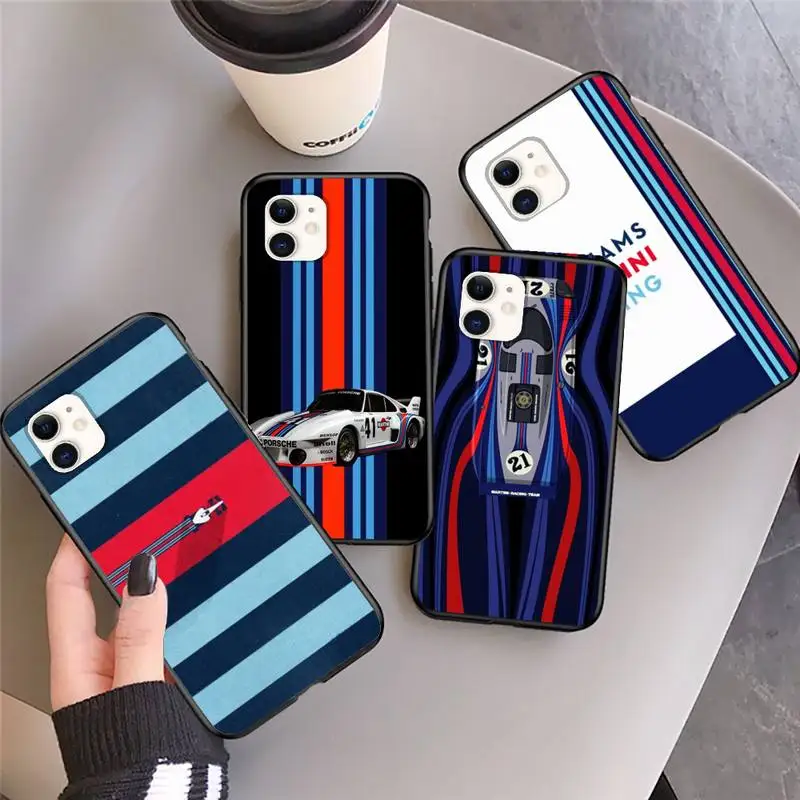 

Martini Racing Phone Case For iphone 12 11Pro Max 11 XR XS Max X 8 7 6 6S Plus 5 5S SE 2020 soft Cover Shell