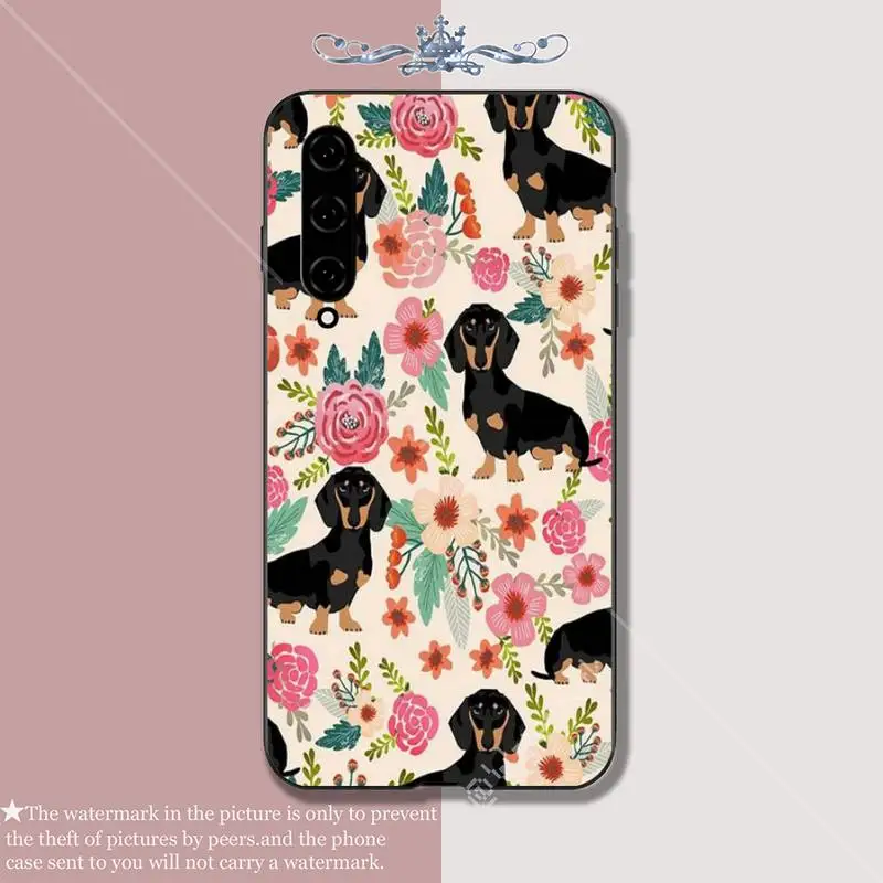 Чехол для телефона Dachshund Doxie Flower Dog щенок Роскошный чехол xiaomi mi 8 9 10 lite se pro max