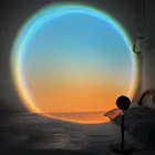 Лампа с проекцией заката, синего цвета, океана, пустыни, оазиса, атмосферы, светодиодный ночник, светсветильник С закатом, фон для спальни, бра, настольная лампа