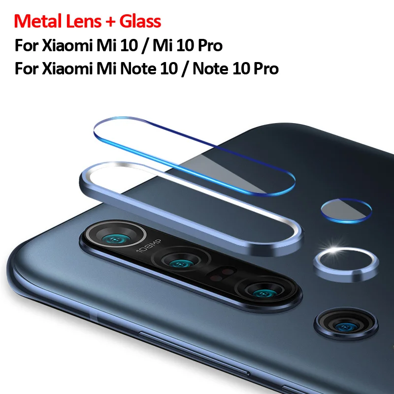 Защитная крышка для камеры Xiaomi Mi Note 10 Pro стеклянный металлический протектор