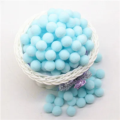 15mm 25blue Мульти размер белый розовый синий помпоны куклы DIY одежды материал ручной работы мягкие пушистые Помпоны мяч детские игрушки «сделай сам» Аксессуары 10 г - Цвет: 15mm 25blue