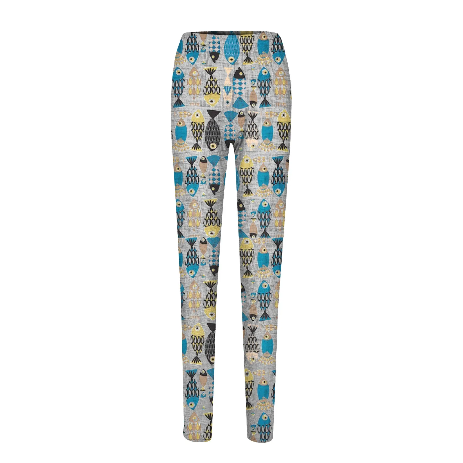 Женские леггинсы с геометрическим принтом эластичные универсальные облегающие