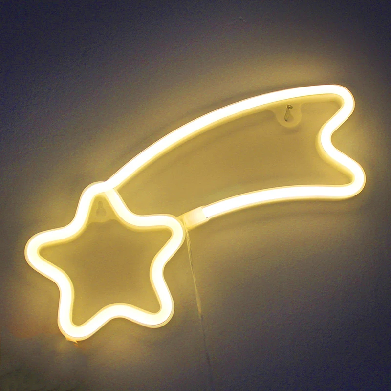 

Meteor Neon Signs Special LED Night Light Wall Decor Battery Powered for Home Bedroom Bar JS22