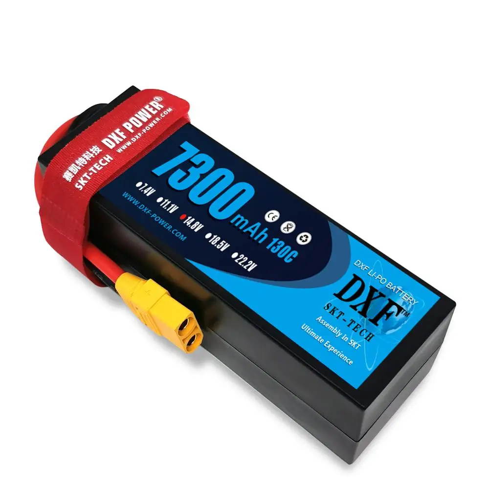 2 шт. DXF мощность литий полимерный аккумулятор 4S 14 8 V 5200 мА/ч 6500 7300 80C 100C130C на