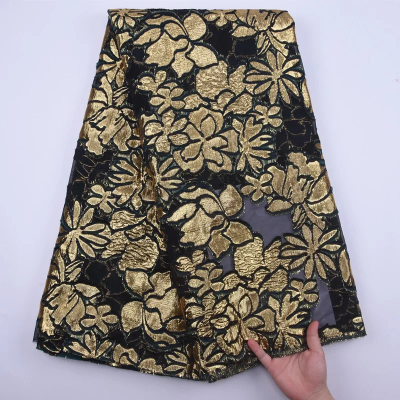 Африканская кружевная ткань 2020 высококачественное позолоченное кружево