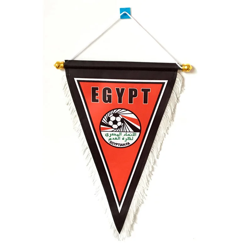 

2018 Чемпионат мира по футболу, египетский национальный футбол, размер 35 см * 25 см, двухстороннее украшение, Рождественский флаг с тремя углами...