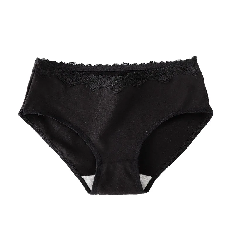 

Japanese cotton women's cotton panties Lace mid-waist breathable women's briefs