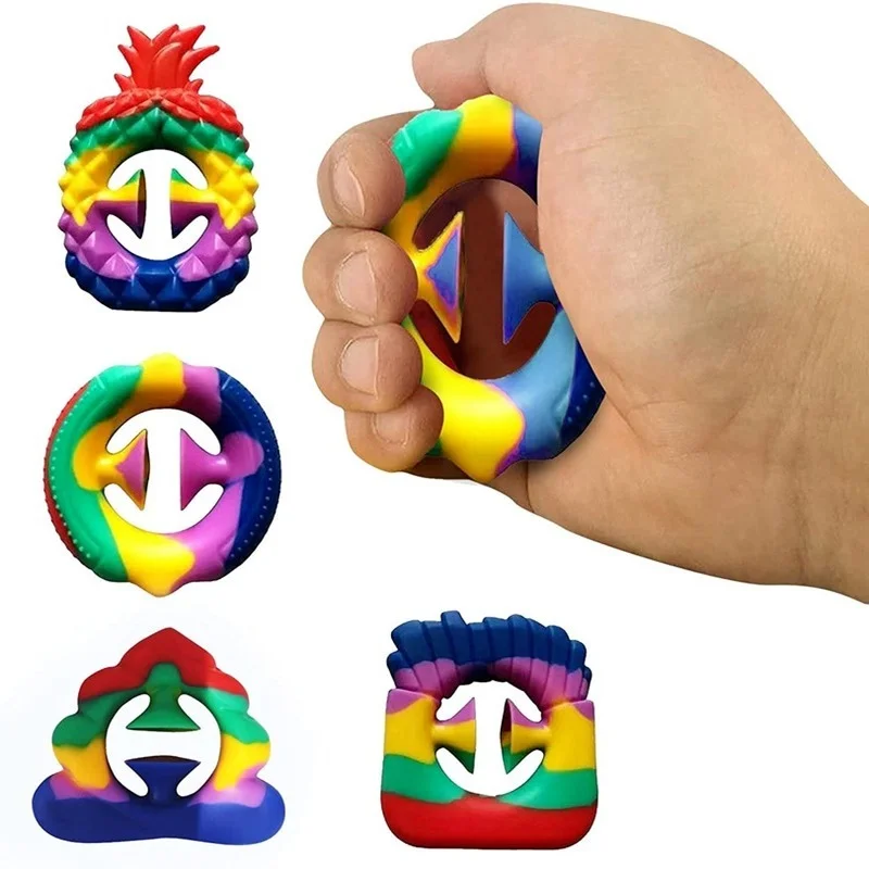 

Simple Squeeze Fidget Hand Toys Relief Stress Relieve Anti-anxiety Snappers Silicone Fidget Sensory Toys Brinquedos Gift