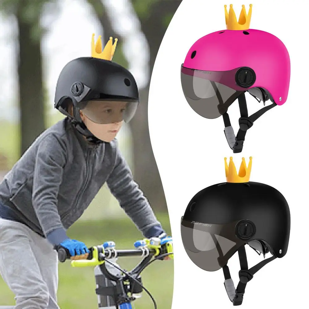 

Детский шлем для скейтборда с очками, дышащая защита для головы, защита для велосипедного шлема