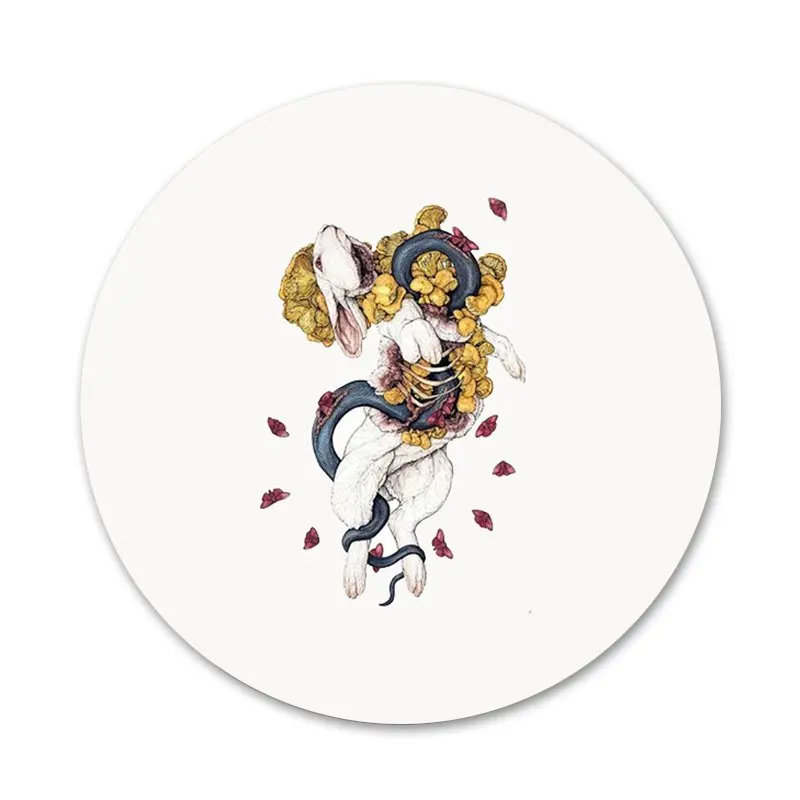 

Animal The Snake and Fern Icons Pins Badge Decoration Brooches Metal Badges For Backpack Decoration