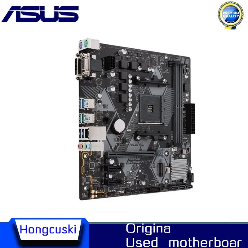 Для ASUS PRIME б/у оригинальная материнская плата разъем AM4 DDR4 B450 настольная |