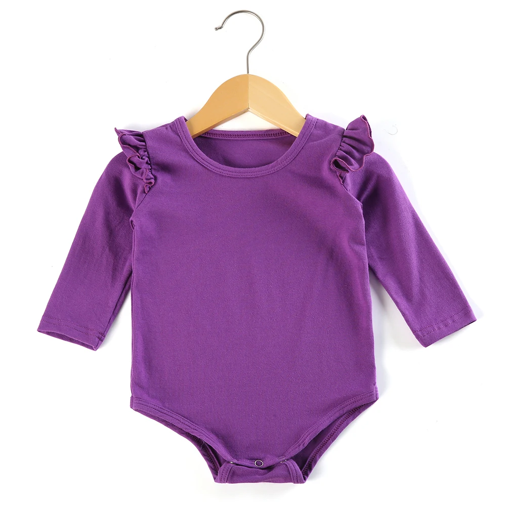 Комбинезон для новорожденных с рюшами цельнокроеный розовый комбинезон