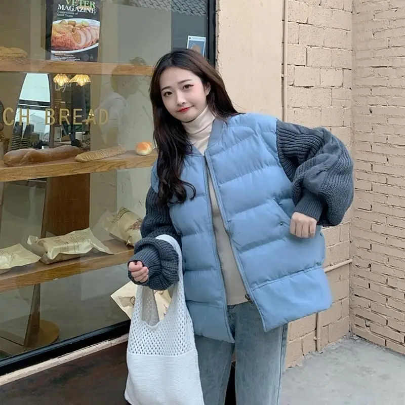 

Женская Стеганая куртка в стиле преппи, зимнее пальто, 2021