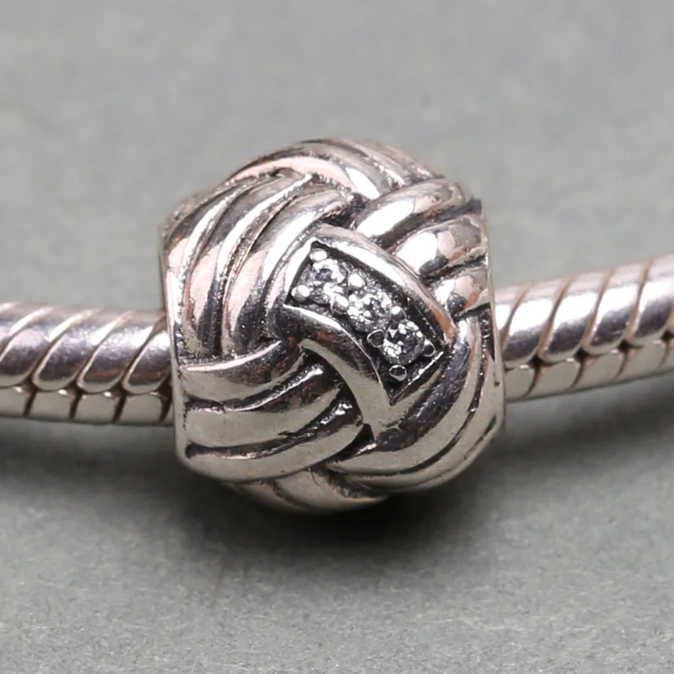 Подлинная S925 шарик волейбол Шарм подходит леди браслет DIY ювелирные