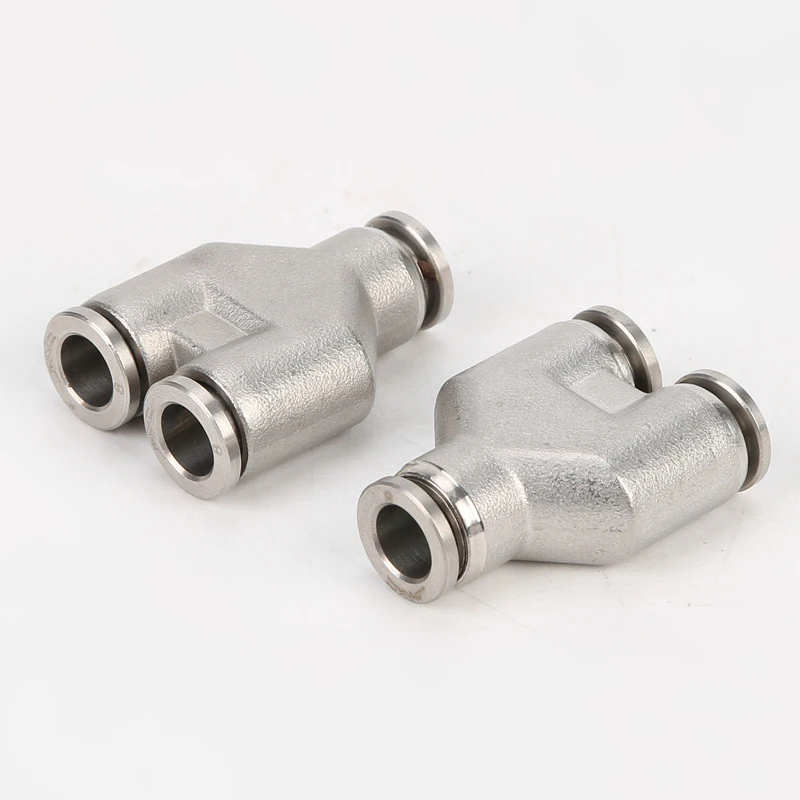 4mm 6mm 8mm 10mm 12mm 16mm 304 Stainless Steel Y Type 3 Way Reducer One Touch Air Pneumatic Push In Fitting Quick Connector |