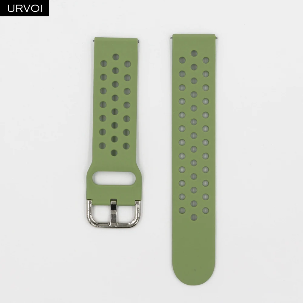 Mint URVOI силиконовой лентой для Galaxy Watch Active/42/46 мм шестерни ремешок для спортивных часов для HUAWEI GT быстроразъемные контакты мягкий сменный 20/22 мм - Цвет ремешка: Mint