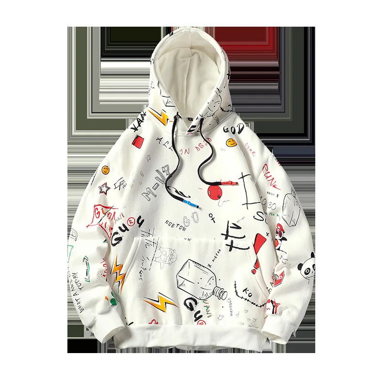 

2020 Autumn Hip Hop Hoodies Men Fashion Graffiti Print Streetwear Casual Sweatshirts Men Hoodies Harajuku Male Sportswear M-5XL