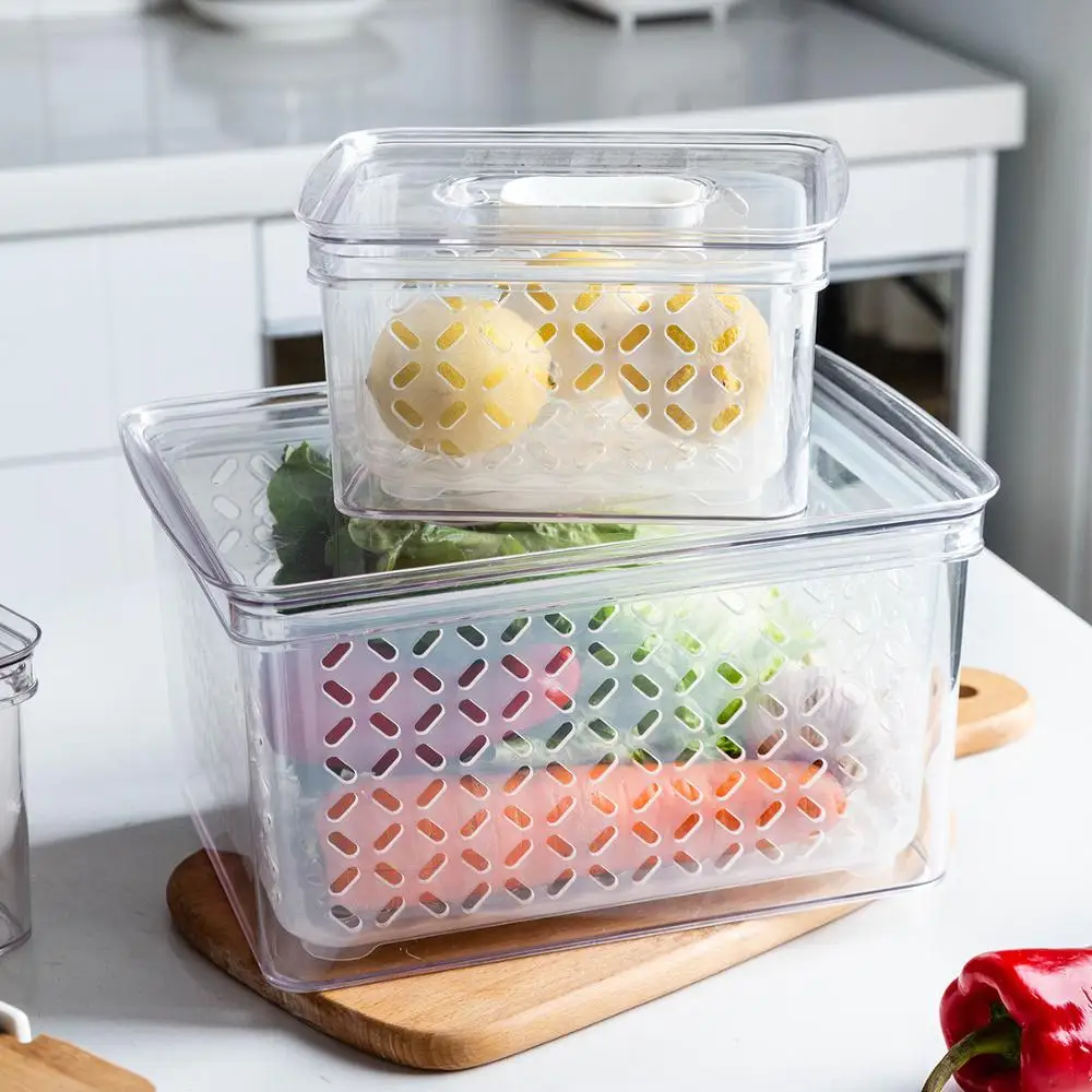 Контейнер для хранения продуктов с сушилкой кухонный органайзер овощей фруктов
