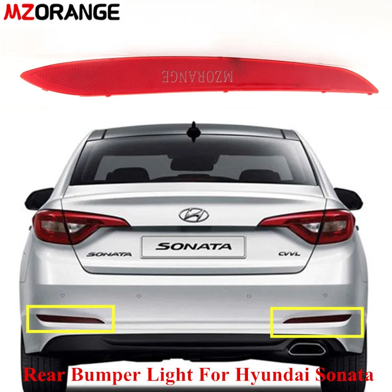 

MZORANGE Rear Bumper Light For Hyundai Sonata 2015 2016 2017 Reflector Lamp Rear Brake Fog Light Without Bulb Car Accessories