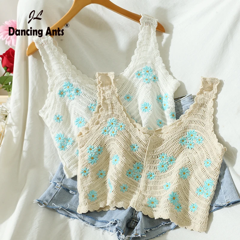 Женский жилет на бретельках без рукавов с вышивкой майка шикарная модная