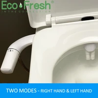 ecofresh bidet attachment ultra slim toilet seat attachment dual nozzle bidet adjustable water pressure non electric ass sprayer