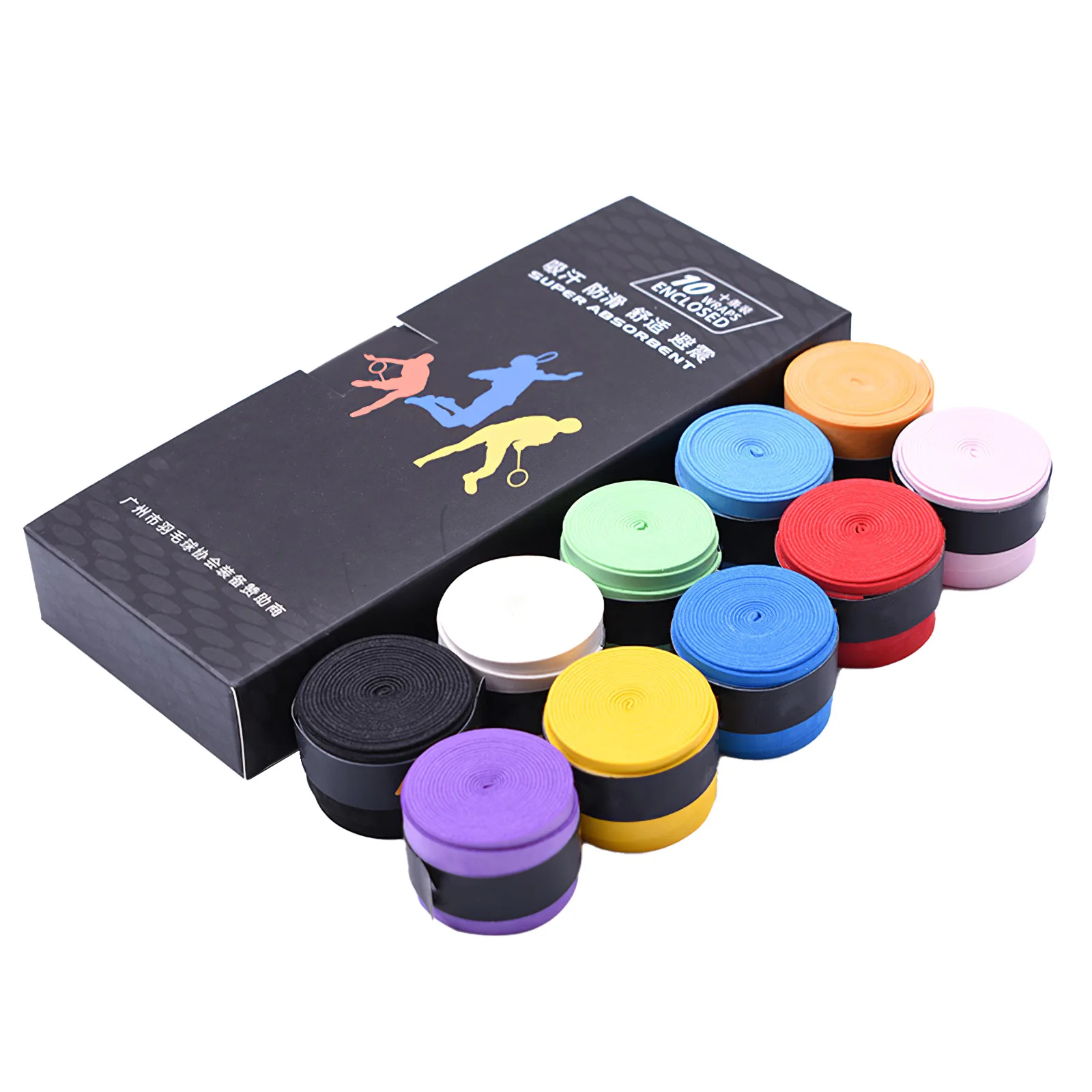 

Sweat Absorption Band Sweatband Anti-Slip Breathable Badminton Over Grip Tennis Racket Overgrips Tape Racquet Accessories 2021