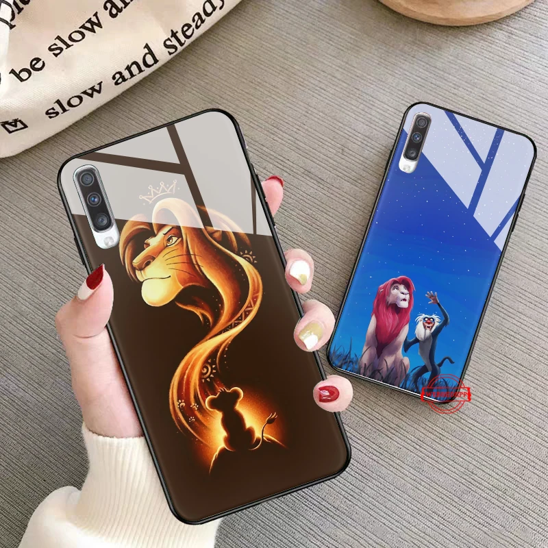

Lion King Hakuna Matata Glass Case for Samsung S7 Edge S8 S9 S10 Plus A10 A20 A30 A40 A50 A60 A70 Note 8 9 10