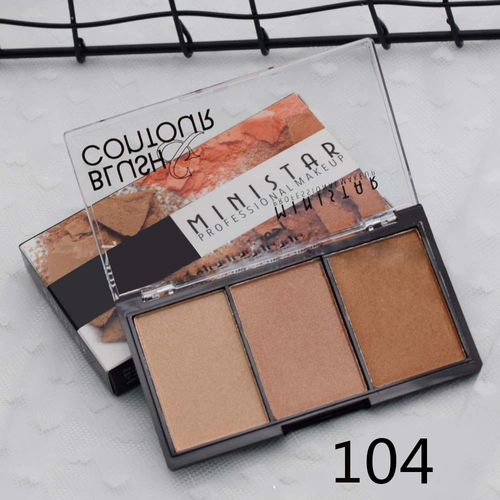 1 Набор 3 цвета контурная Палитра для лица корректор хайлайтер бронзер макияж ZGOOD|