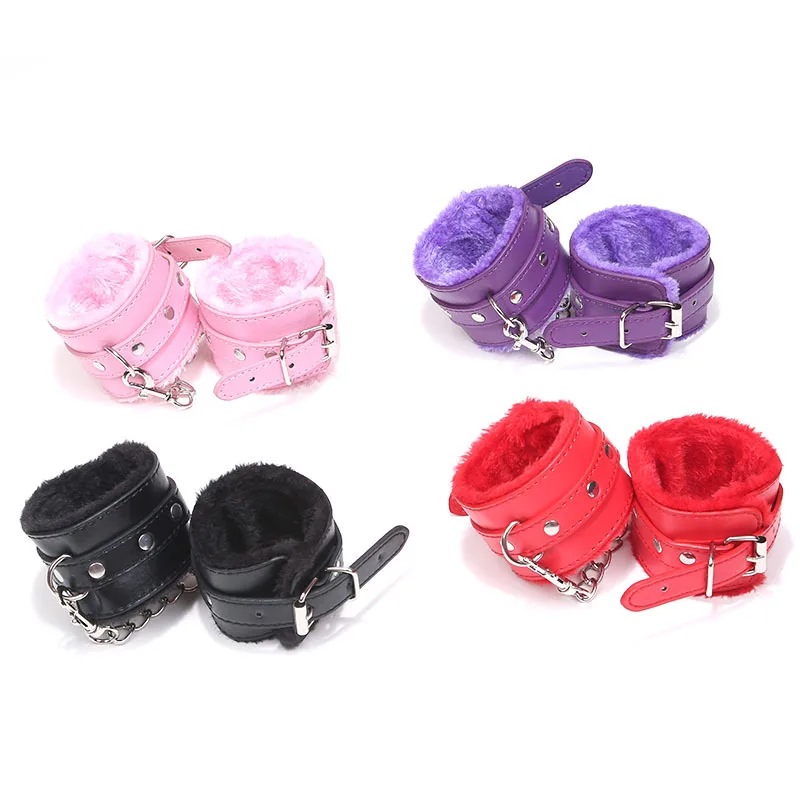 High quality PU leather cosplay plush fantazi Handcuffs for adult Gags &amp Practical Jokes toy fantezi Costume coser | Игрушки и хобби