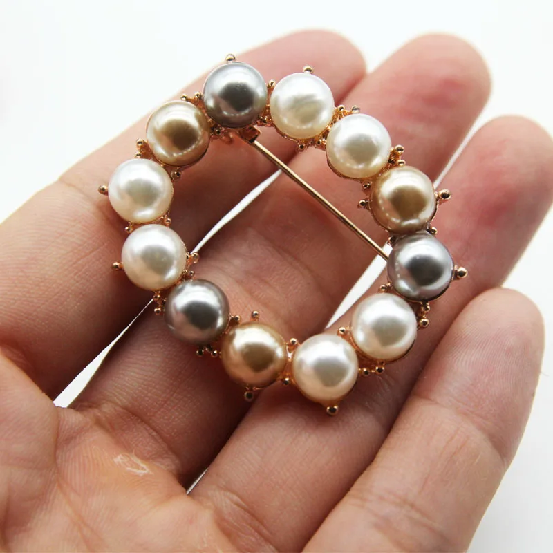 RHao классические круглые броши бриллиантовая брошь для костюма пальто ювелирные